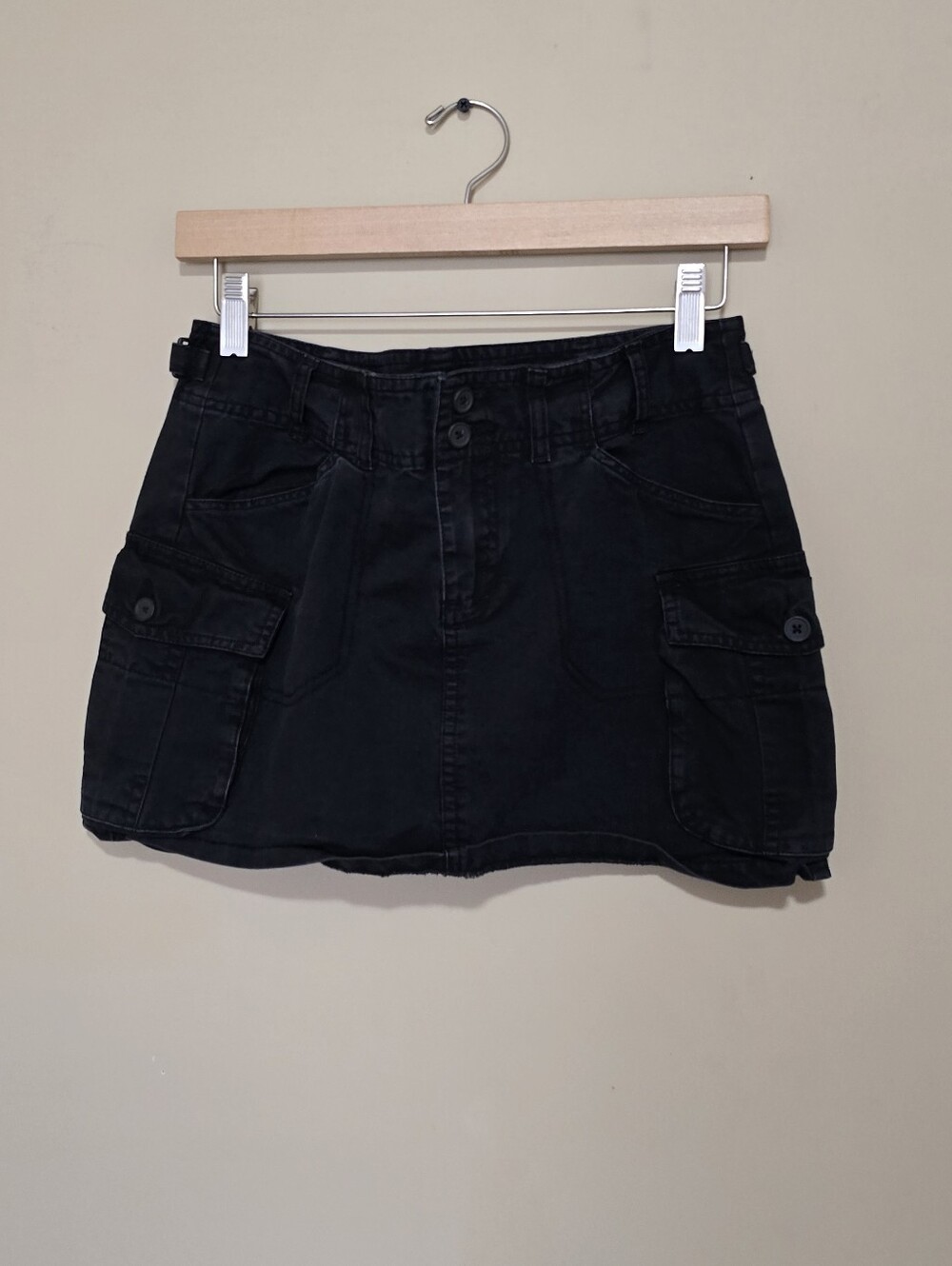 Brandy Melville Black Cargo Mini Skirt